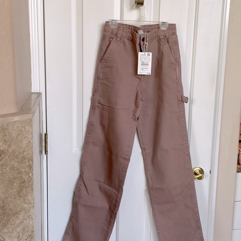 Pull&Bear High Waist Carpenter Pants
